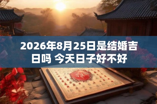 2026年8月25日是结婚吉日吗 今天日子好不好 2026年8月25日是结婚吉日吗 今天日子好不好