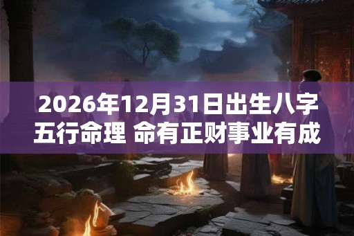 2026年12月31日出生八字五行命理 命有正财事业有成
