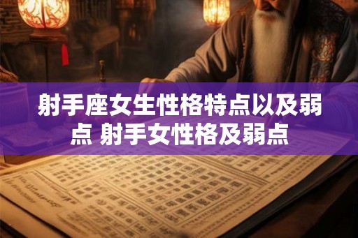 射手座女生性格特点以及弱点 射手女性格及弱点