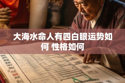 大海水命人有四白眼运势如何 性格如何