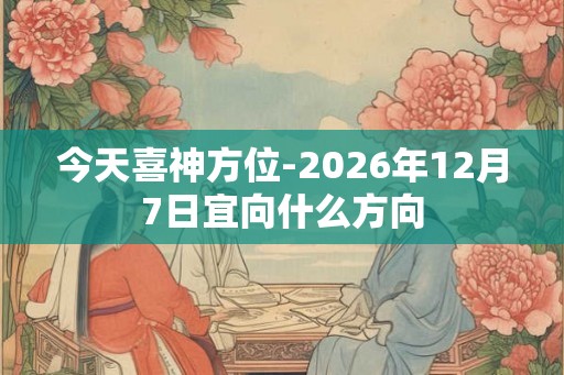 今天喜神方位-2026年12月7日宜向什么方向 今天喜神方位-2026年12月7日宜向什么方向