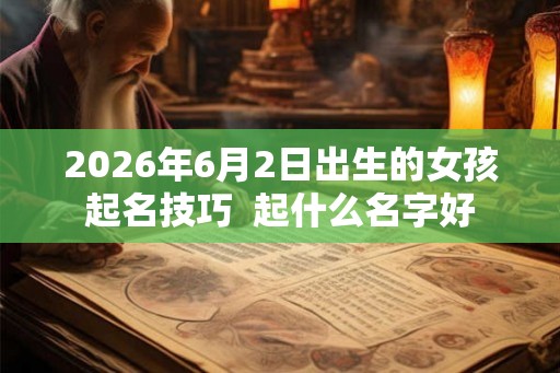 2026年6月2日出生的女孩起名技巧  起什么名字好