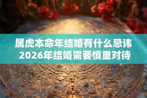 属虎本命年结婚有什么忌讳 2026年结婚需要慎重对待
