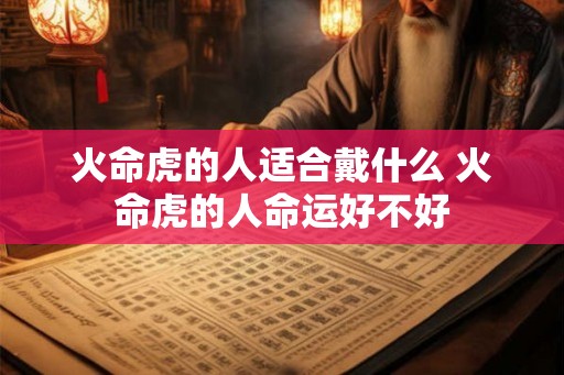 火命虎的人适合戴什么 火命虎的人命运好不好 火命虎的人适合戴什么 火命虎的人命运好不好