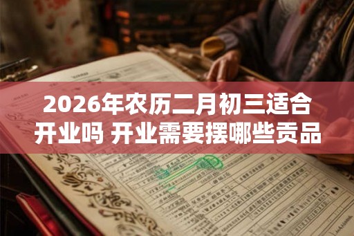 2026年农历二月初三适合开业吗 开业需要摆哪些贡品