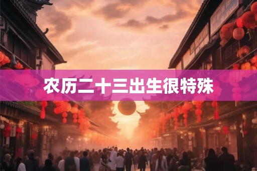 农历二十三出生很特殊