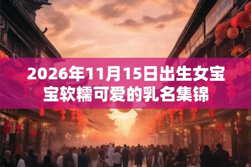 2026年11月15日出生女宝宝软糯可爱的乳名集锦