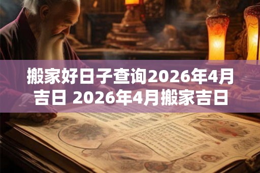 搬家好日子查询2026年4月吉日 2026年4月搬家吉日是什么