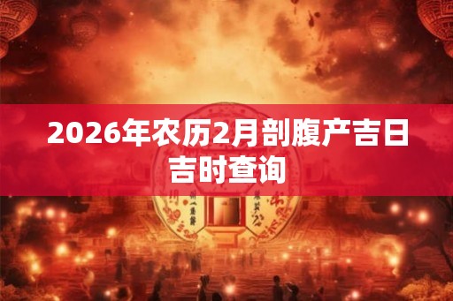 2026年农历2月剖腹产吉日吉时查询