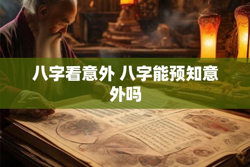 八字看意外 八字能预知意外吗