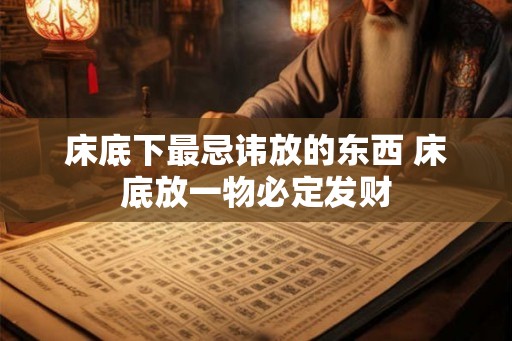 床底下最忌讳放的东西 床底放一物必定发财 床底下最忌讳放的东西 床底放一物必定发财