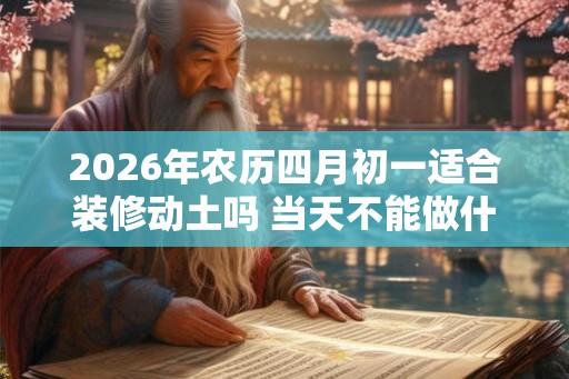 2026年农历四月初一适合装修动土吗 当天不能做什么 2026年农历四月初一适合装修动土吗 当天不能做什么
