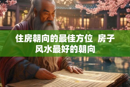住房朝向的最佳方位 房子风水最好的朝向 住房朝向的最佳方位 房子风水最好的朝向