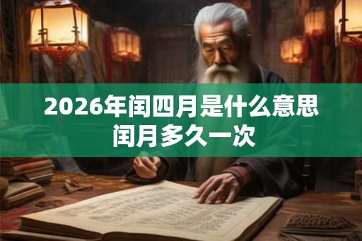 2026年闰四月是什么意思 闰月多久一次 2026年闰四月是什么意思 闰月多久一次