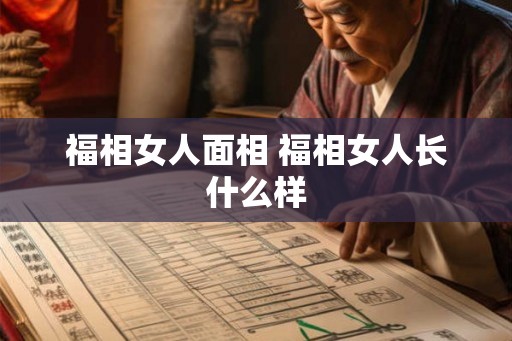 福相女人面相 福相女人长什么样 福相女人面相 福相女人长什么样