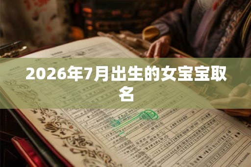 2026年7月出生的女宝宝取名