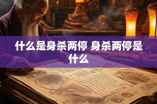 什么是身杀两停 身杀两停是什么