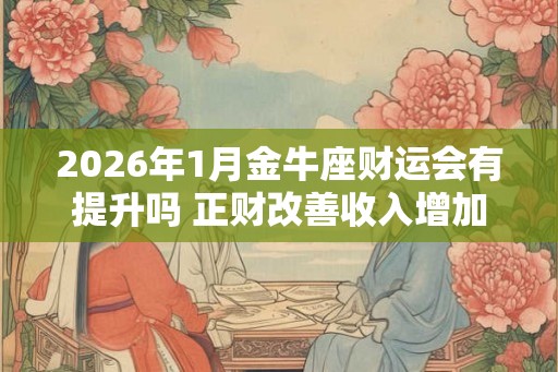 2026年1月金牛座财运会有提升吗 正财改善收入增加 2026年1月金牛座财运会有提升吗 正财改善收入增加
