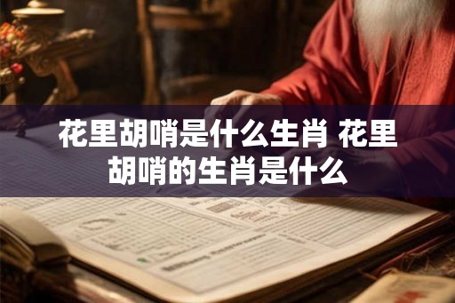 花里胡哨是什么生肖 花里胡哨的生肖是什么