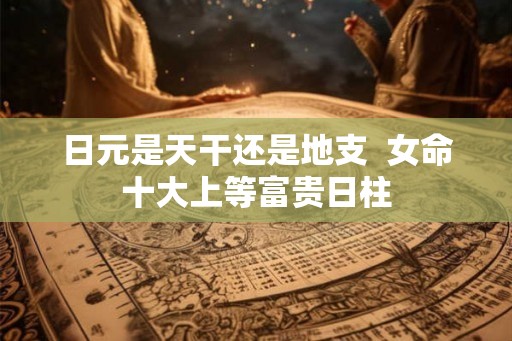 日元是天干还是地支 女命十大上等富贵日柱 日元是天干还是地支 女命十大上等富贵日柱