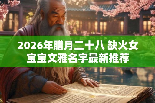 2026年腊月二十八 缺火女宝宝文雅名字最新推荐