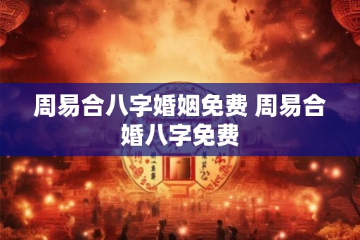 周易合八字婚姻免费 周易合婚八字免费