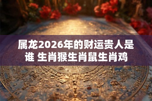 属龙2026年的财运贵人是谁 生肖猴生肖鼠生肖鸡