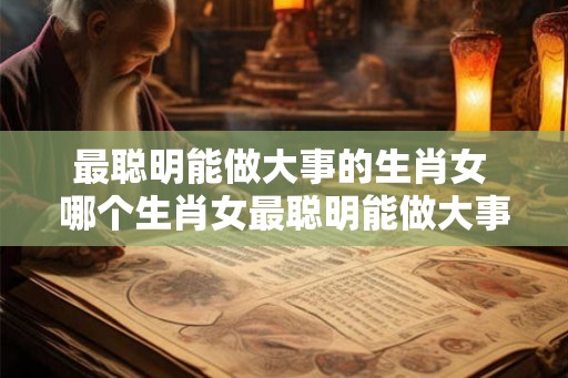 最聪明能做大事的生肖女 哪个生肖女最聪明能做大事