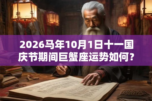 2026马年10月1日十一国庆节期间巨蟹座运势如何? 2026马年10月1日十一国庆节期间巨蟹座运势如何?