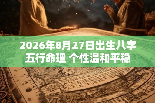 2026年8月27日出生八字五行命理 个性温和平稳 2026年8月27日出生八字五行命理 个性温和平稳