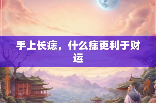 手上长痣，什么痣更利于财运