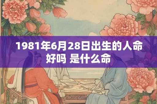 1981年6月28日出生的人命好吗 是什么命