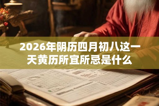 2026年阴历四月初八这一天黄历所宜所忌是什么