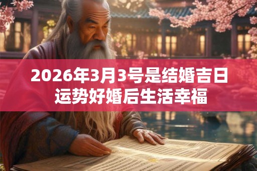 2026年3月3号是结婚吉日 运势好婚后生活幸福