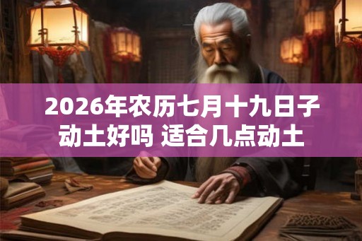 2026年农历七月十九日子动土好吗 适合几点动土 2026年农历七月十九日子动土好吗 适合几点动土