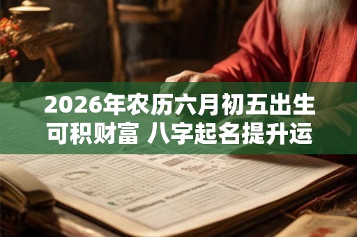 2026年农历六月初五出生可积财富 八字起名提升运势