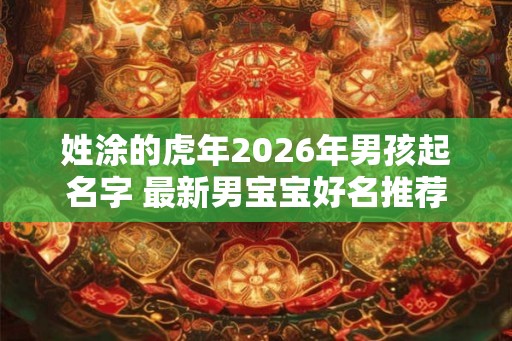 姓涂的虎年2026年男孩起名字 最新男宝宝好名推荐