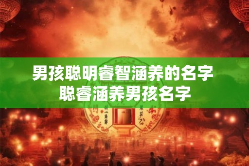 男孩聪明睿智涵养的名字 聪睿涵养男孩名字