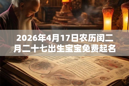 2026年4月17日农历闰二月二十七出生宝宝免费起名 2026年4月17日农历闰二月二十七出生宝宝免费起名
