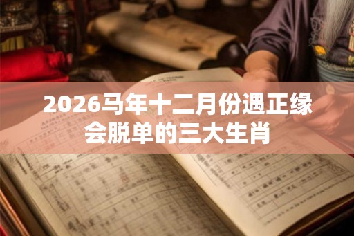 2026马年十二月份遇正缘会脱单的三大生肖