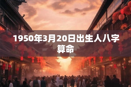 1950年3月20日出生人八字算命