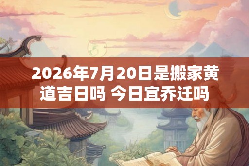 2026年7月20日是搬家黄道吉日吗 今日宜乔迁吗