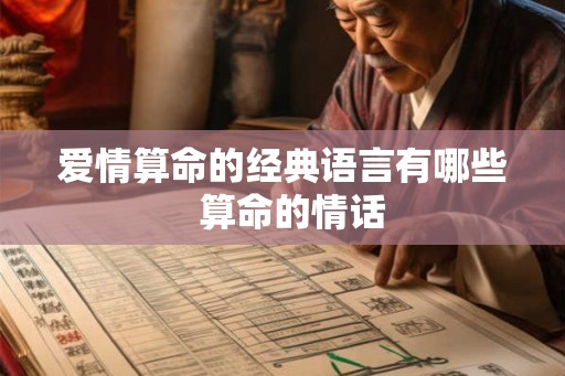 爱情算命的经典语言有哪些  算命的情话
