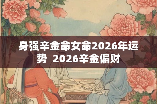 身强辛金命女命2026年运势  2026辛金偏财