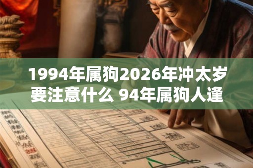 1994年属狗2026年冲太岁要注意什么 94年属狗人逢马年运气如何