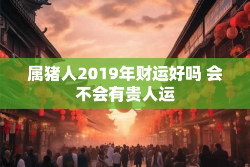 属猪人2019年财运好吗 会不会有贵人运