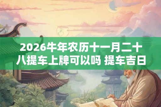 2026牛年农历十一月二十八提车上牌可以吗 提车吉日查询