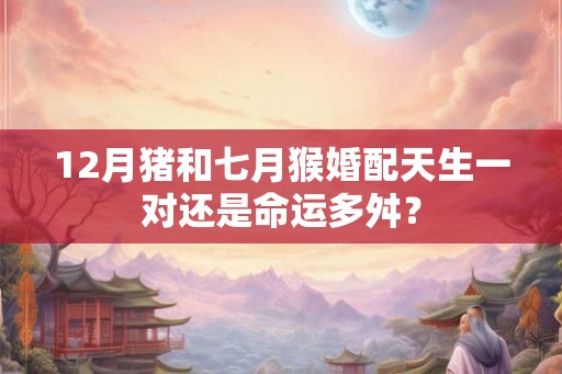 12月猪和七月猴婚配天生一对还是命运多舛？