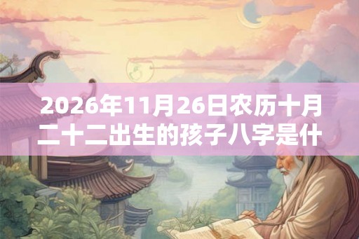 2026年11月26日农历十月二十二出生的孩子八字是什么