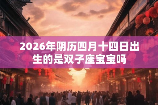 2026年阴历四月十四日出生的是双子座宝宝吗